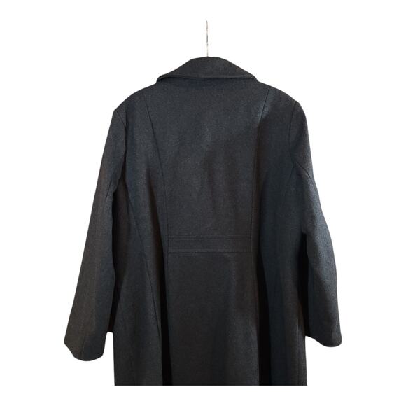 Laundry by Shelli Segal Full Length Wool Blend Gray Overcoat Winter Women's 2X - Picture 5 of 6